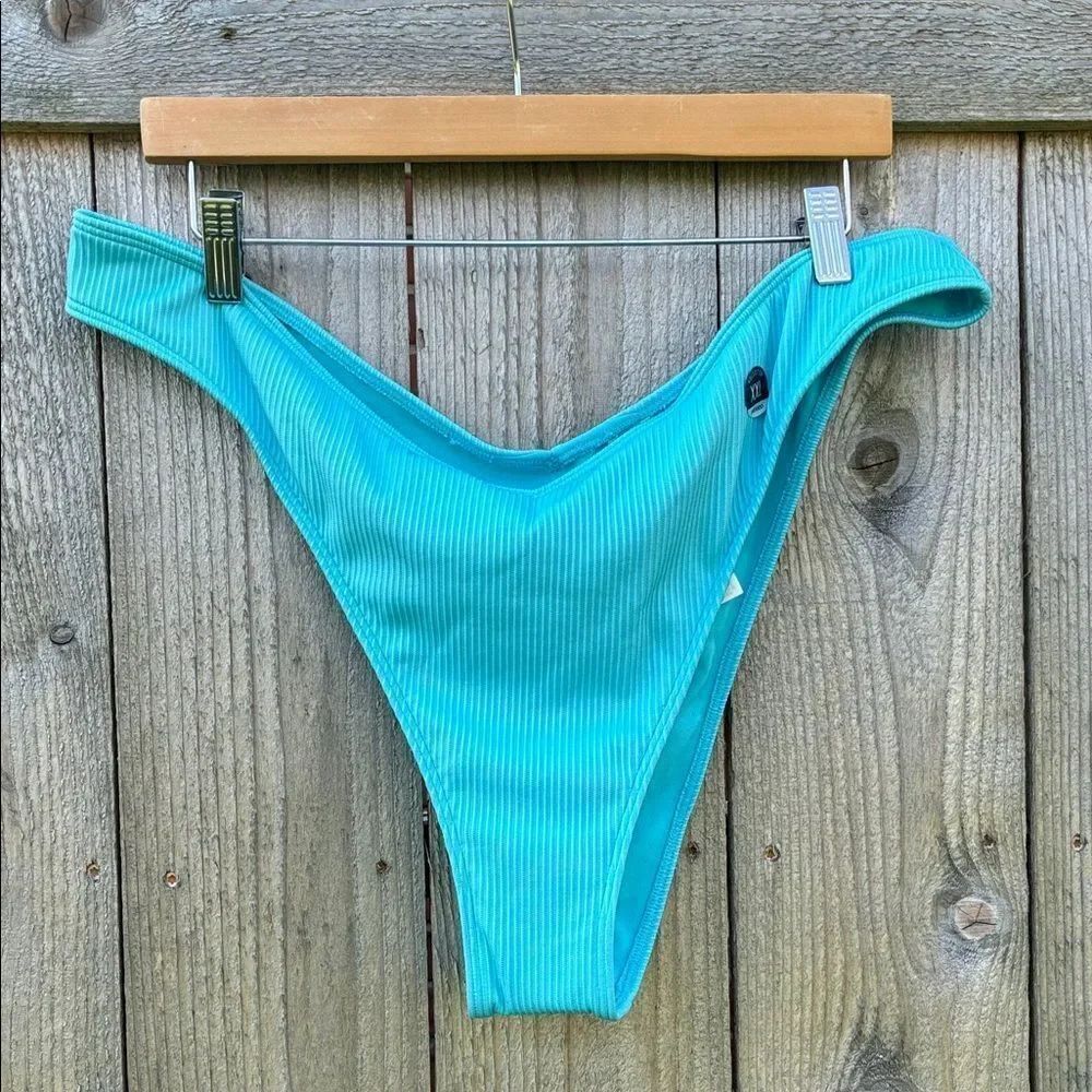 Hollister Swim Aqua Ribbed Bikini V-Bottom